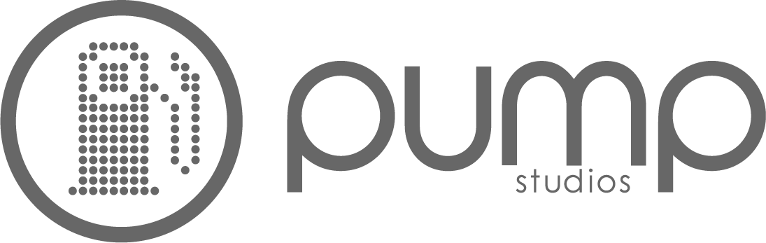 The Pump Studios Logo in grey.