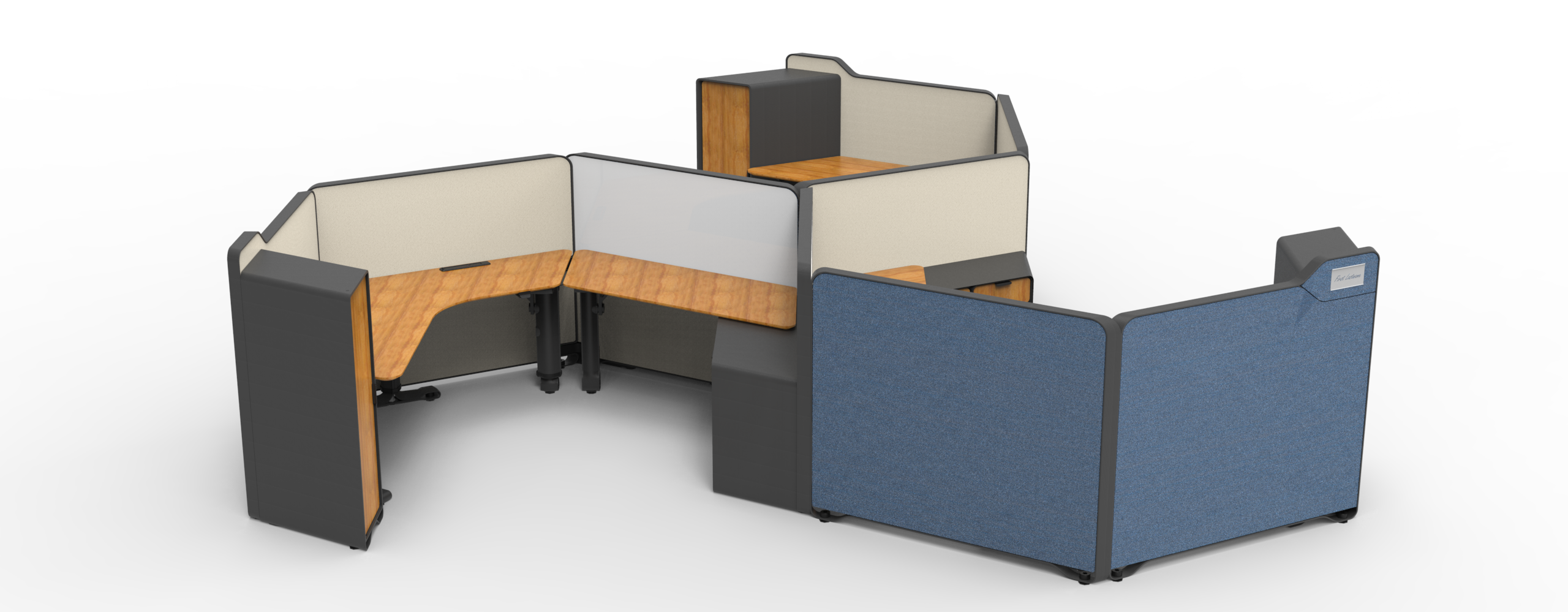 A rendering of the Farmstand Nook compacted into the water basin to show how it would ship with a fully assembled Farmstand in the background.