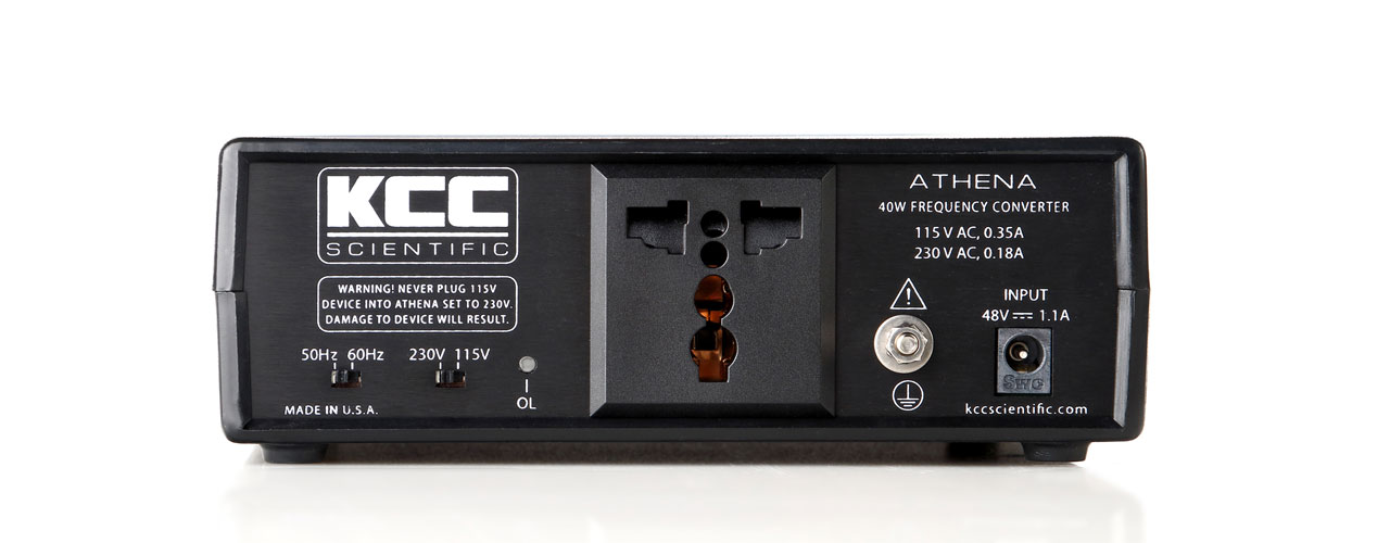 The KCC Scientific Athena 40 W frequency converter.